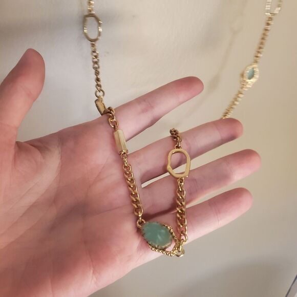 Long length faux geode statement necklace high fashion - Picture 1 of 4